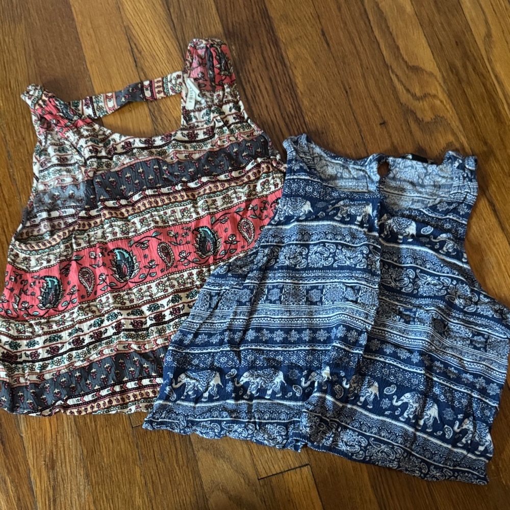 Bohemian Patterned Crop Tank Tops